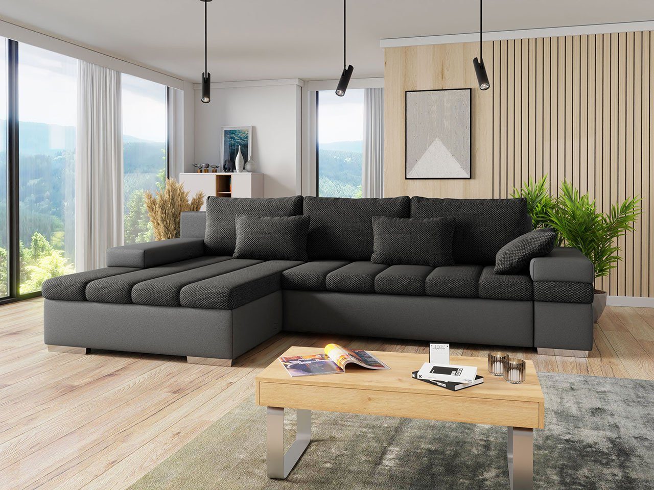 MIRJAN24 Ecksofa Bangkok, mit Bettkasten und Schlaffunktion, Moderne